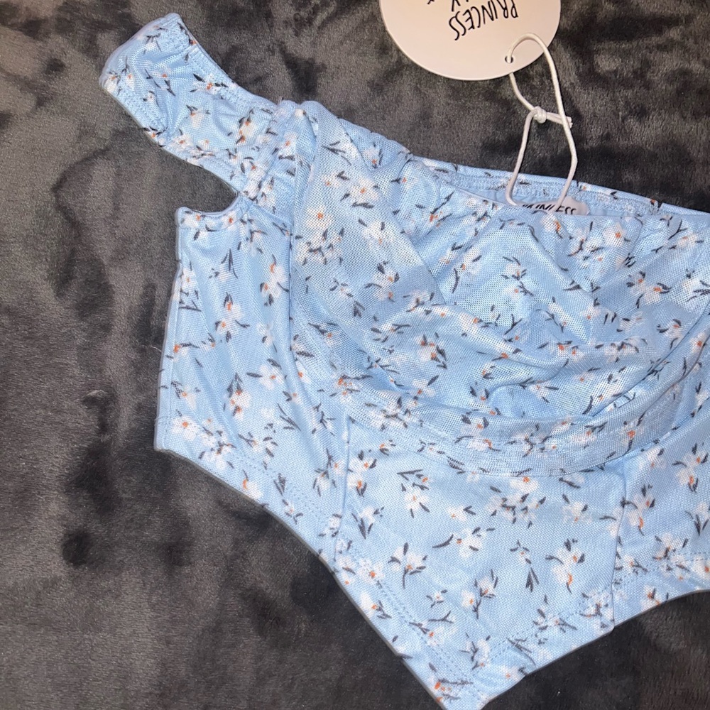 Princess Polly Jackson Top in Blue Floral Size 4 New with tag - Picture 7 of 14